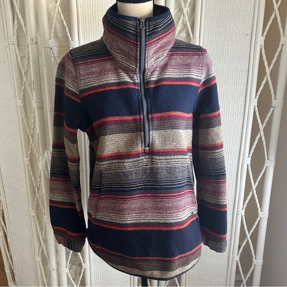 Woolrich Horizon View Half Zip Flannel Pullover Multicolor Stripes size S / P - Picture 3 of 16